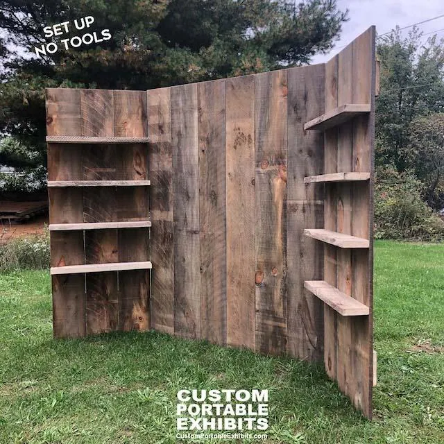 Portable Rustic Wood Expo Booth