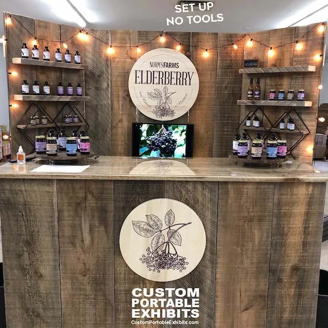 Portable rustic wood Expo show booth kits