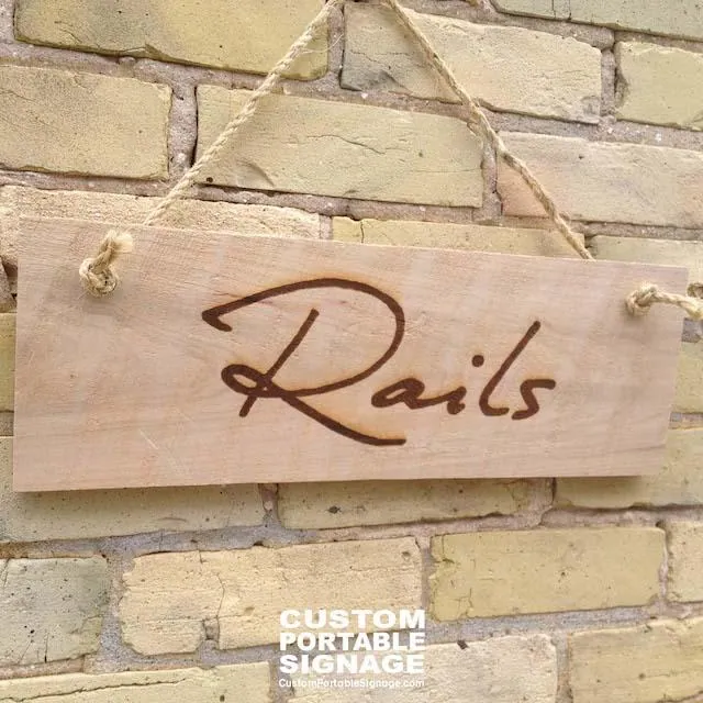 Retail Laser Burn Sign Wood Burned Signage